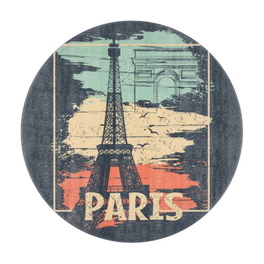 Parijs typografie: abstract Eiffel poster. Snijplank (Voorkant)