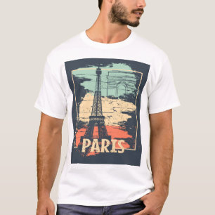 Parijs typografie: abstract Eiffel poster. T-shirt