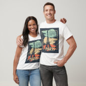 Parijs typografie: abstract Eiffel poster. T-shirt (Unisex)