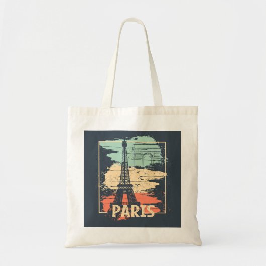 Parijs typografie: abstract Eiffel poster. Tote Bag (Voorkant)