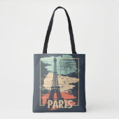 Parijs typografie: abstract Eiffel poster. Tote Bag (Voorkant)