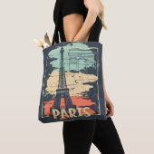 Parijs typografie: abstract Eiffel poster. Tote Bag (Dichtbij)