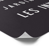 Parijs typografisch poster, grijs poster (Hoek)