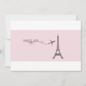 Parijs Uitnodiging, Parijs Thema Uitnodiging, Fran Kaart (Achterkant)