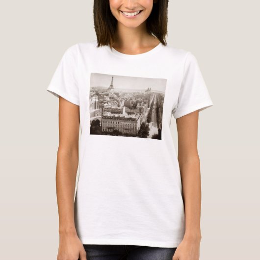 Parijs: Uitzicht van de lucht, 1900 T-shirt (Voorkant)