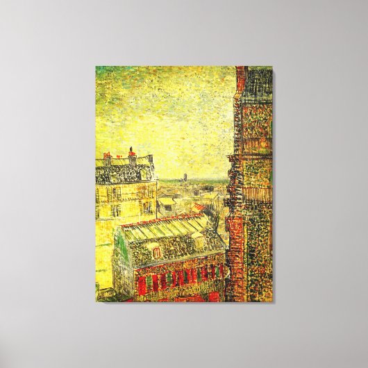 Parijs Uitzicht van Vincent's Room door Vincent va Canvas Afdruk (Voorkant)