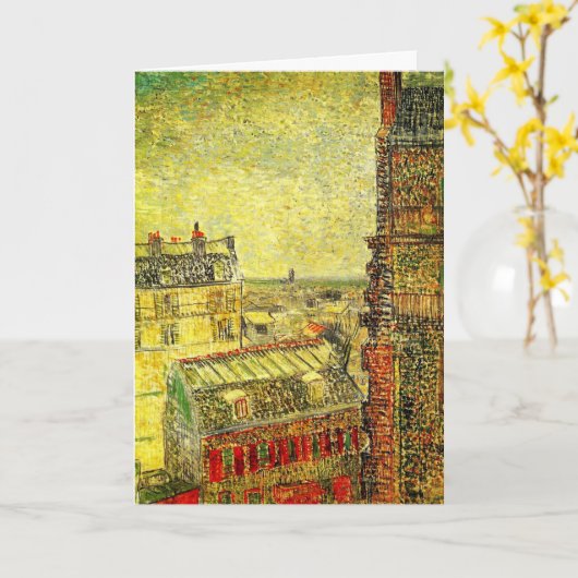 Parijs Uitzicht van Vincent's Room door Vincent va Kaart (Gele Bloem)