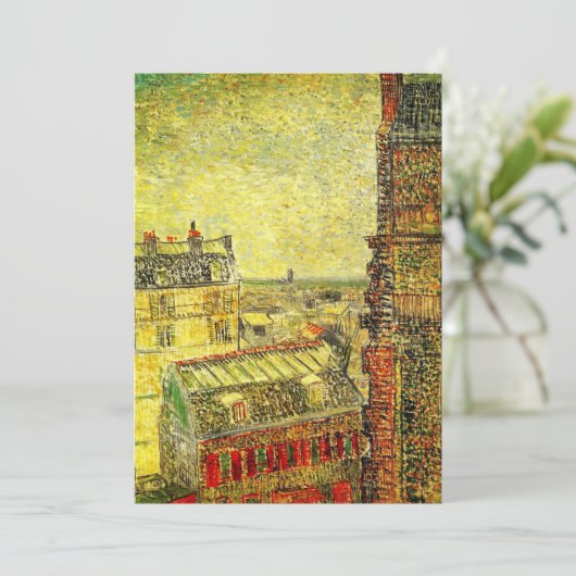 Parijs Uitzicht van Vincent's Room door Vincent va Kaart (Staand voorkant)