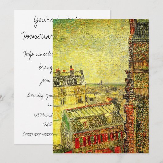 Parijs Uitzicht van Vincent's Room door Vincent va Kaart (Voorkant / Achterkant)