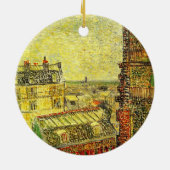 Parijs Uitzicht van Vincent's Room door Vincent va Keramisch Ornament (Achterkant)