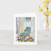 Parijs Vakantie Kaart (Gele Bloem)