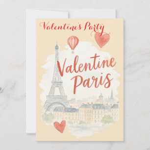 Parijs Valentijns Uitnodiging met Eiffeltoren