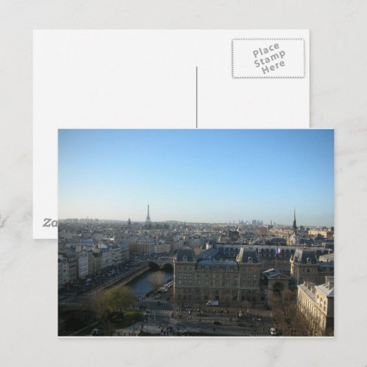 Parijs van Notre-Dame Briefkaart (Voorkant / Achterkant)