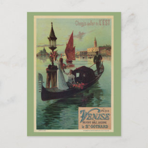 Parijs Venice Italië oud reizen en romantisch Briefkaart