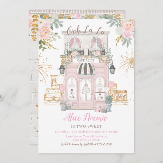 Parijs Verjaardag Kaart (Voorkant / Achterkant)