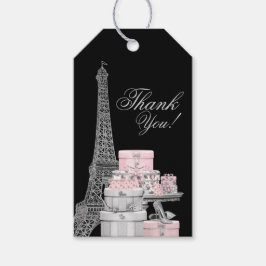 Parijs verjaardagsfeestje gunst cadeaulabel