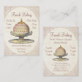 Parijs Victoriaans Franse bakkerij Visitekaartje (Voorkant / Achterkant)