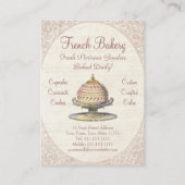 Parijs Victoriaans Franse bakkerij Visitekaartje (Achterkant)