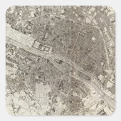 Parijs Vierkante Sticker (Voorkant)