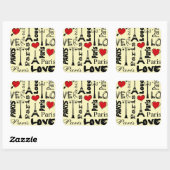 Parijs Vierkante Sticker (Vel)