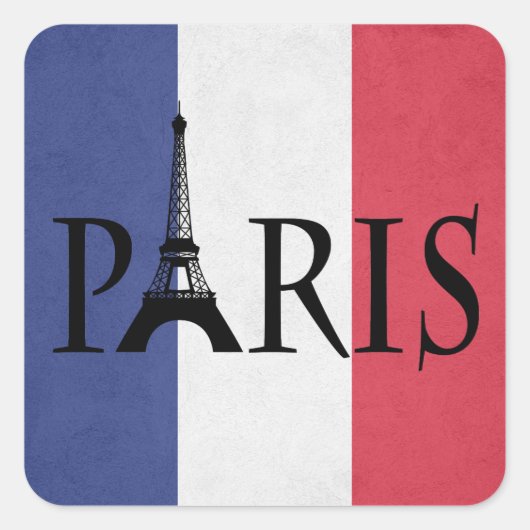 Parijs Vierkante Sticker (Voorkant)