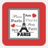 Parijs Vierkante Sticker (Voorkant)