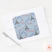 Parijs Vierkante Sticker (Envelop)