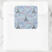Parijs Vierkante Sticker (Tas)