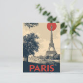 Parijs vintage briefkaart (Staand voorkant)
