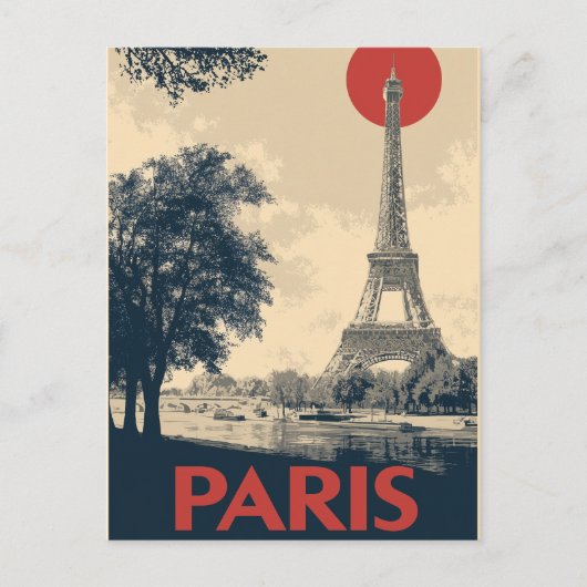 Parijs vintage briefkaart (Voorkant)