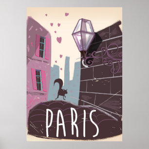 Parijs vintage reisposter poster