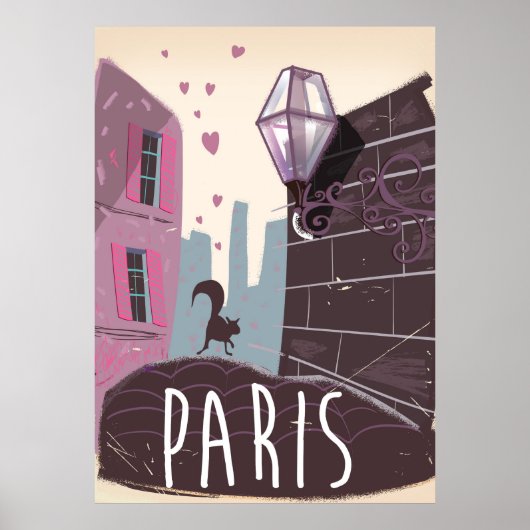 Parijs vintage reisposter poster (Voorkant)