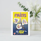 Parijs vliegen met Canada Airlines Briefkaart (Staand voorkant)