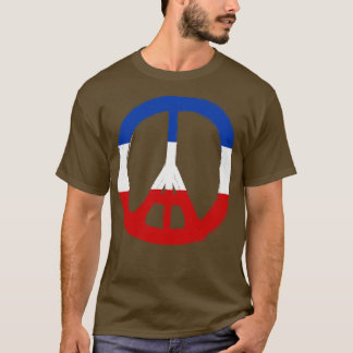Parijs Vrede Bidden voor Parijs Frankrijk Franse v T-shirt