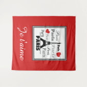 Parijs Wandkleed (Voorkant (horizontaal))