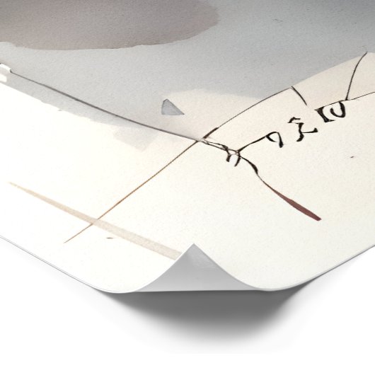 Parijs waterverf kunst poster (Hoek)