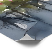 Parijs waterverf kunst poster (Hoek)