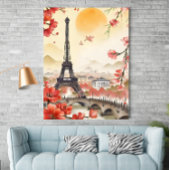 Parijs - Waterverf Retro Travel Poster