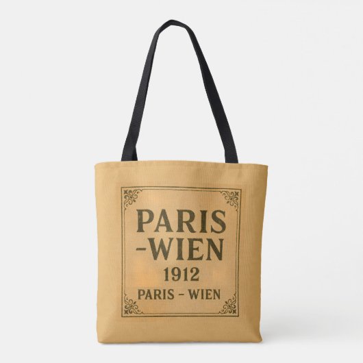 Parijs – Wien 1912 Canvas tas (Achterkant)