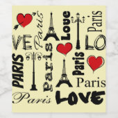 Parijs Wijn Etiket (Enkel label)