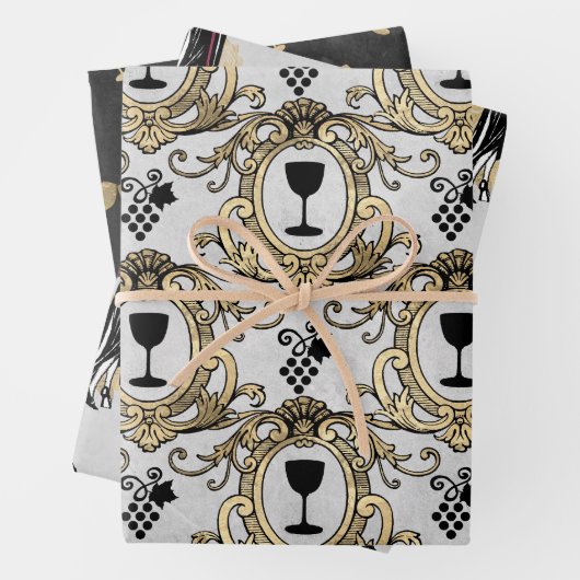 Parijs Wijnthema Inpakpapier Vel (In situ)