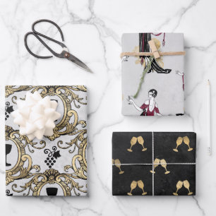 Parijs Wijnthema Inpakpapier Vel