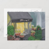 "Parijs winkelen bij kaarslicht" Briefkaart (Voorkant / Achterkant)