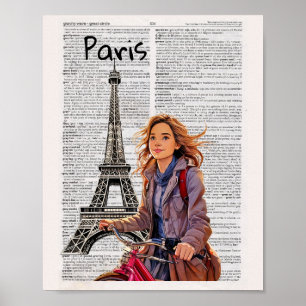 Parijs Woordenboek pagina art print