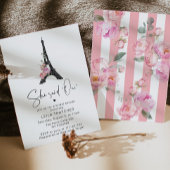 Parijs Zei ja minimalistische Franse bruidsdouche Kaart