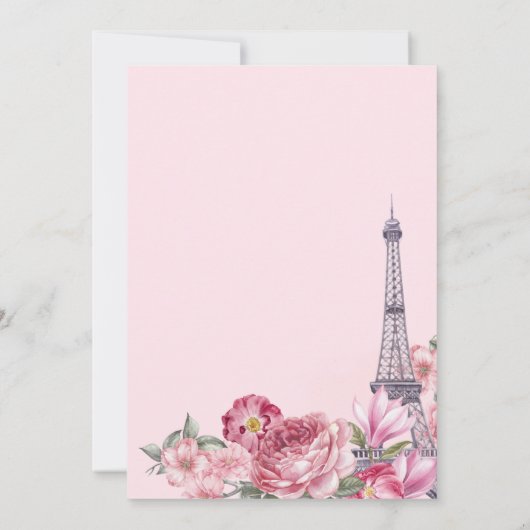 Parijs zei ze Oui France Vrijgezellenfeest Kaart (Achterkant)