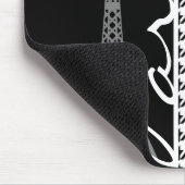 Parijs; Zwarte & Witte Houndstooth Muismat (Hoek)