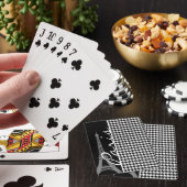Parijs; Zwarte & Witte Houndstooth Speelkaarten (Insitu)