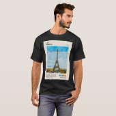 Parijse Aquarel Reizen T-shirt (Voorkant volledig)