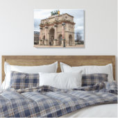 Parijse Arc du Carrousel uitzicht canvas print (Insitu (Slaapkamer))
